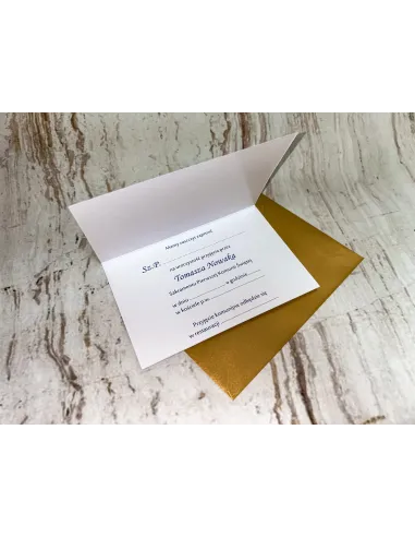 Zaproszenie na pierwszą komunię świętą zaproszenia komunijne niebieskie + PROJEKT GRATIS