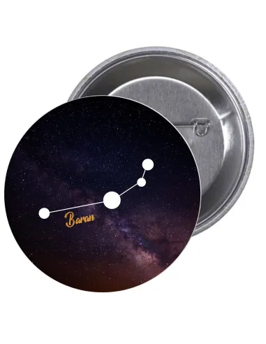 Przypinki buttony ZNAKI ZODIAKU BARAN znaczki badziki z grafiką