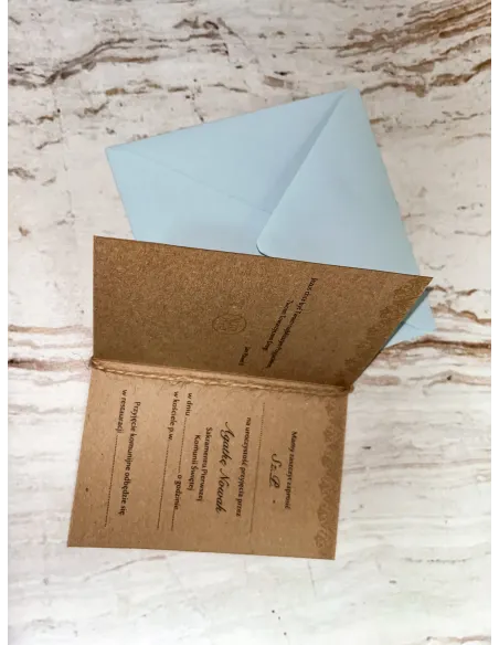 Zaproszenie na pierwszą komunię świętą zaproszenia komunijne EKO minimalistyczne + PROJEKT GRATIS