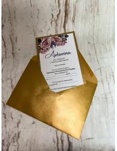 Zaproszenie na pierwszą komunię świętą zaproszenia komunijne boho + PROJEKT GRATIS