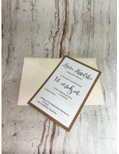 Zaproszenie na urodziny osiemnastkę minimalistyczne jednostronne + PROJEKT GRATIS