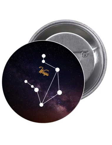 Przypinki buttony ZNAKI ZODIAKU WAGA   znaczki badziki z grafiką