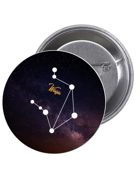 Przypinki buttony ZNAKI ZODIAKU WAGA   znaczki badziki z grafiką