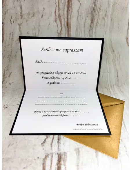 Zaproszenie na 18 urodziny osiemnastkę 18stkę + PROJEKT GRATIS