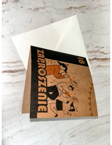 Zaproszenie na 18 urodziny osiemnastkę EKO + PROJEKT GRATIS