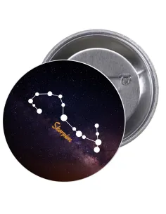 Przypinki buttony ZNAKI ZODIAKU  SKORPION   znaczki badziki z grafiką