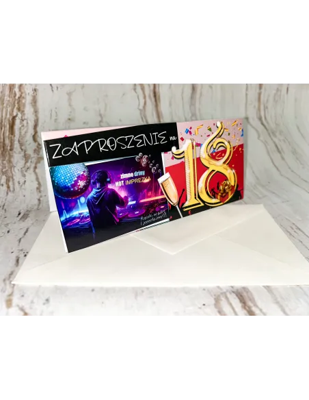 Zaproszenie na 18 urodziny zaproszenia osiemnastkowe + PROJEKT GRATIS