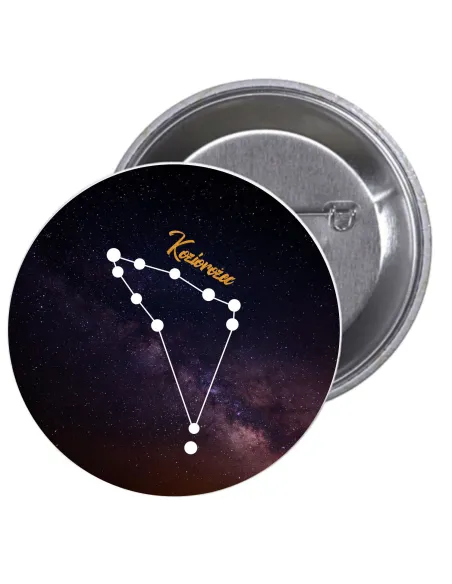 Przypinki buttony ZNAKI ZODIAKU KOZIOROŻEC   znaczki badziki z grafiką