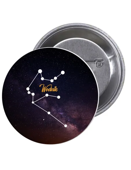 Przypinki buttony ZNAKI ZODIAKU WODNIK   znaczki badziki z grafiką