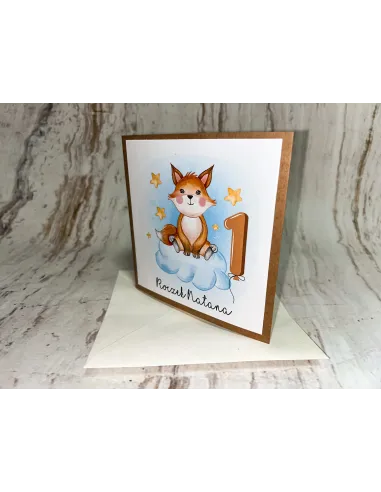 Zaproszenie na 1 urodziny zaproszenia na roczek z lisem Z IMIENIEM + PROJEKT GRATIS