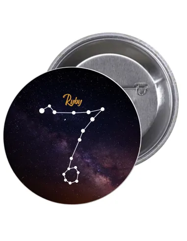 Przypinki buttony ZNAKI ZODIAKU RYBY   znaczki badziki z grafiką