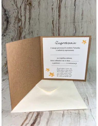 Zaproszenie na 1 urodziny zaproszenia na roczek z lisem Z IMIENIEM + PROJEKT GRATIS