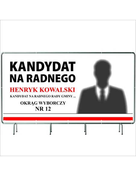 BANER WYBORCZY BANERY WYBORCZE 100x50cm - 50szt. gotowy projekt PLANDEKA