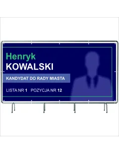 BANER WYBORCZY BANERY WYBORCZE 130x80cm - 5 szt. gotowy projekt PLANDEKA