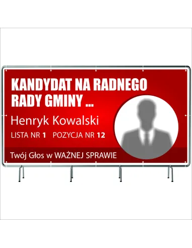 BANER WYBORCZY BANERY WYBORCZE 130x80cm - 10 szt. gotowy projekt PLANDEKA