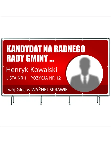 BANER WYBORCZY BANERY WYBORCZE 130x80cm - 10 szt. gotowy projekt PLANDEKA