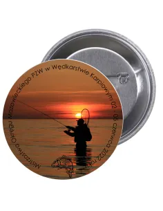 Przypinki buttony ZAWODY RYBACKIE  znaczki badziki z grafiką