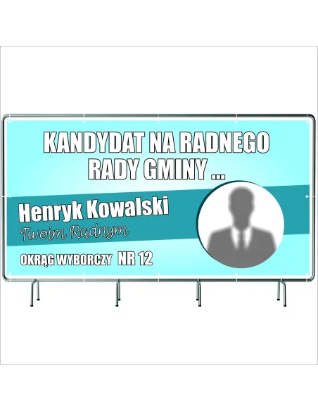 BANER WYBORCZY BANERY WYBORCZE 130x80cm - 50 szt. gotowy projekt PLANDEKA