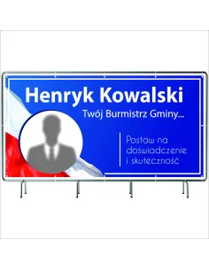 BANER WYBORCZY BANERY WYBORCZE 200x100cm - 5 sztuk gotowy projekt PLANDEKA