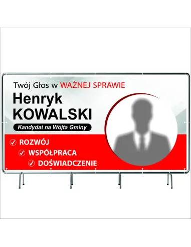 BANER WYBORCZY BANERY WYBORCZE 200x100cm - 10 sztuk gotowy projekt PLANDEKA