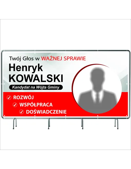 BANER WYBORCZY BANERY WYBORCZE 200x100cm - 10 sztuk gotowy projekt PLANDEKA
