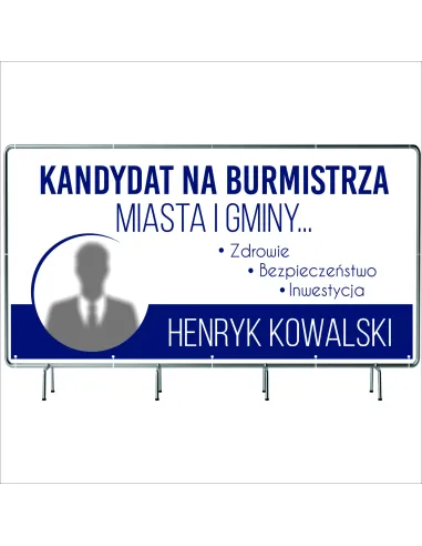BANER WYBORCZY BANERY WYBORCZE 200x100cm - 50 sztuk gotowy projekt PLANDEKA