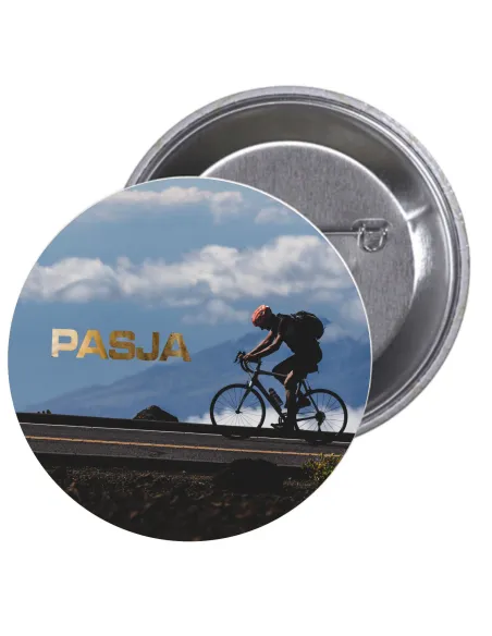 Przypinki buttony SPORT -  PASJA znaczki badziki z grafiką