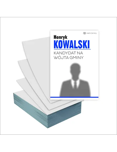 Ulotki A6 wyborcze PROJEKT GRATIS 5000 szt WYBORY KANDYDAT na WÓJTA gminy