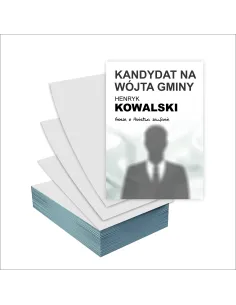 Ulotki A5 wyborcze GOTOWY PROJEKT GRATIS 100 szt WYBORY na WÓJTA gminy
