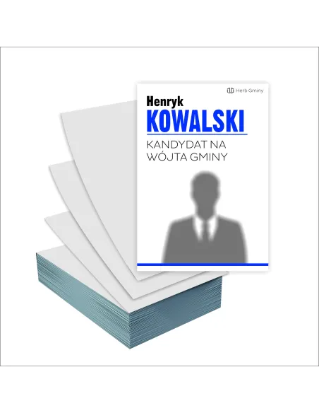Ulotki A5 wyborcze PROJEKT GRATIS 1000 szt WYBORY KANDYDAT na WÓJTA gminy