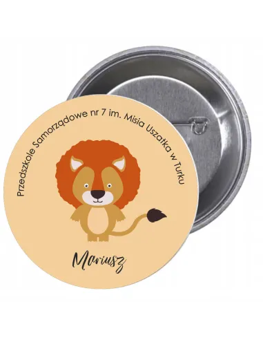 Przypinki buttony PRZEDSZKOLE - MARIUSZ   znaczki badziki z grafiką