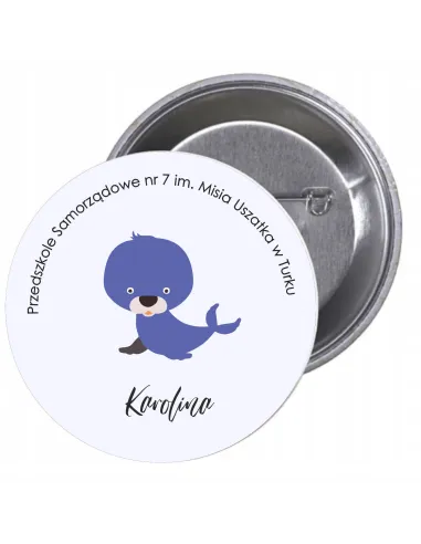 Przypinki buttony PRZEDSZKOLE - KAROLINA  znaczki badziki z grafiką