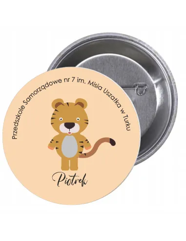 Przypinki buttony PRZEDSZKOLE - PIOTREK znaczki badziki z grafiką