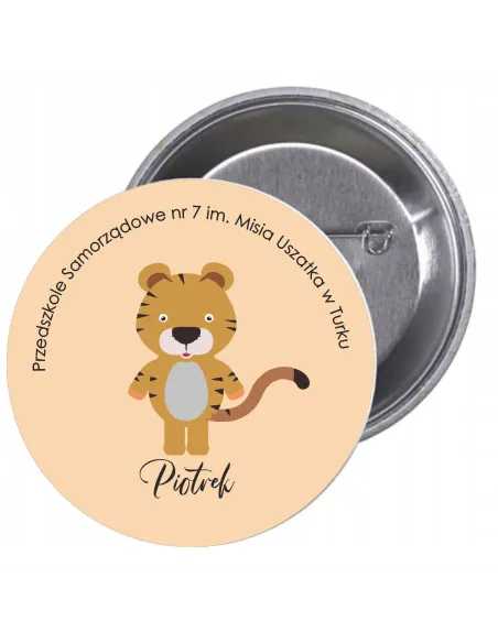 Przypinki buttony PRZEDSZKOLE - PIOTREK znaczki badziki z grafiką