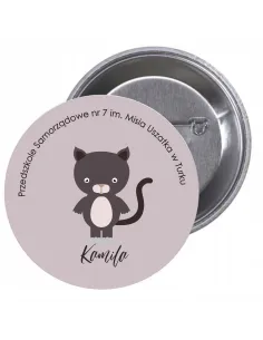 Przypinki buttony PRZEDSZKOLE - KAMILA znaczki badziki z grafiką