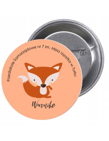 Przypinki buttony PRZEDSZKOLE - WERONIKA  znaczki badziki z grafiką