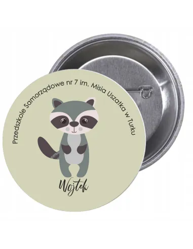 Przypinki buttony PRZEDSZKOLE - WOJTEK znaczki badziki z grafiką