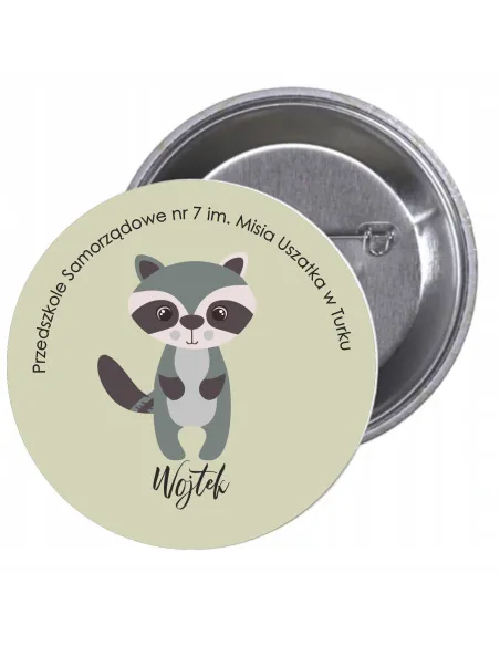 Przypinki buttony PRZEDSZKOLE - WOJTEK znaczki badziki z grafiką