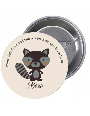 Przypinki buttony PRZEDSZKOLE - BASIA znaczki badziki z grafiką