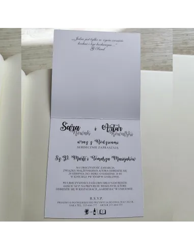 Personalizowane zaproszenie na Ślub Wesele z waszym zdjęciem