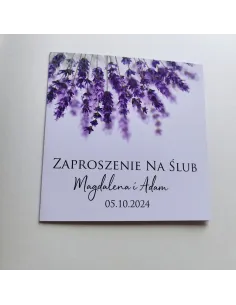 Personalizowane zaproszenie na Ślub Wesele lawenda GOTOWE WZORY