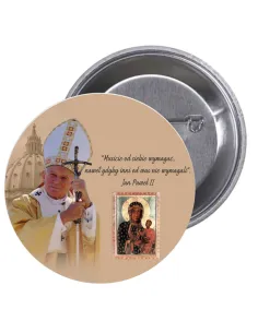 Przypinki buttony PIELGRZYMKA - JAN PAWEŁ II  znaczki badziki z grafiką