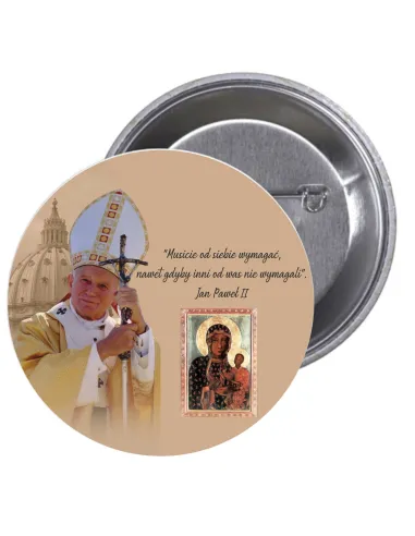 Przypinki buttony PIELGRZYMKA - JAN PAWEŁ II  znaczki badziki z grafiką