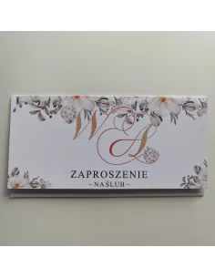 Personalizowane zaproszenie na Ślub Wesele motyw kwiatowy