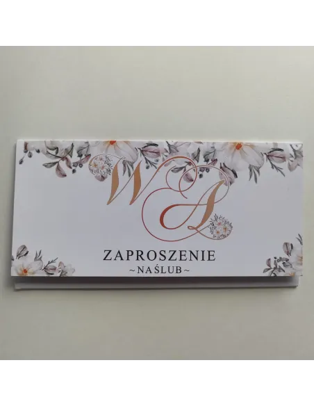 Personalizowane zaproszenie na Ślub Wesele motyw kwiatowy