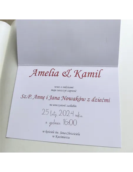 Personalizowane zaproszenie na Ślub Wesele Twoje Zdjęcia