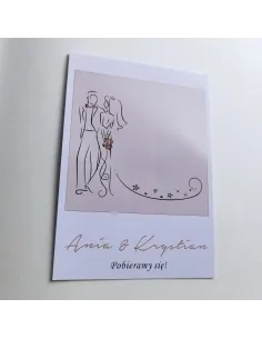 Personalizowane zaproszenie na Ślub Wesele para młoda