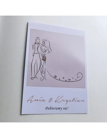 Personalizowane zaproszenie na Ślub Wesele para młoda