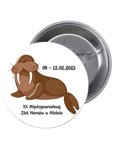 Przypinki buttony MORSY - XX MIĘDZYNARODOWY ZLOT MORSÓW W MIELNIE  znaczki badziki z grafiką