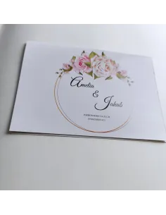 Personalizowane zaproszenie na Ślub Wesele wianki kwiaty kwiatowe